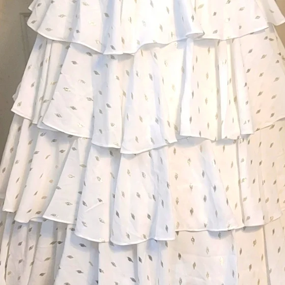 MAC DUGGAL Ruffle Tiered Chiffon Ballgown